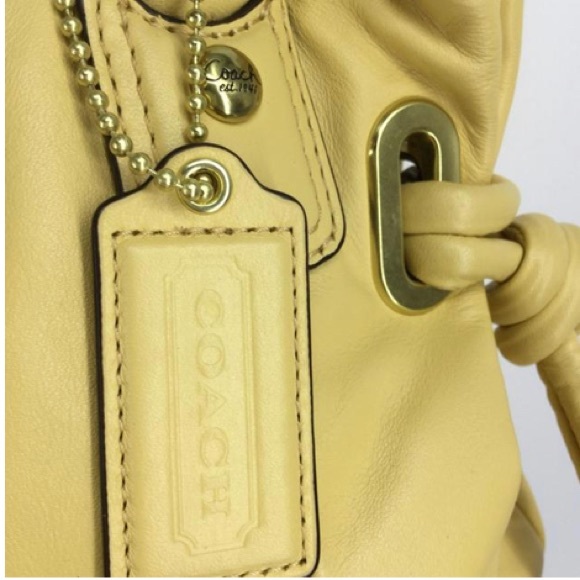 Coach Pastel Yellow/Buttercup Leather Satchel - Picture 11 of 12